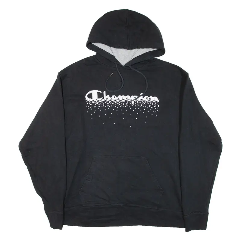 CHAMPION Mens Black Hoodie XL