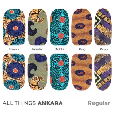 African Print Nail Wraps - Aderonke