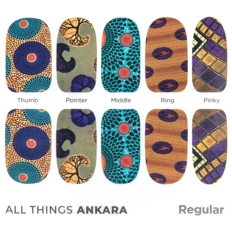 African Print Nail Wraps - Aderonke