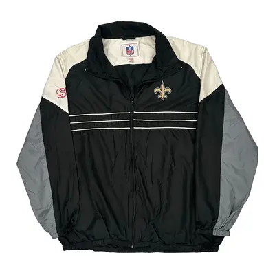 New Orleans Saints Nfl Windbreaker - 2XL Black Polyester