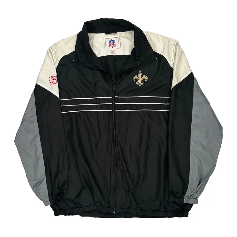 New Orleans Saints Nfl Windbreaker - 2XL Black Polyester