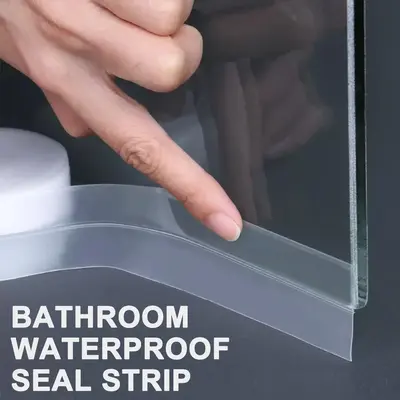 Lentorgi Seal Insulation Tape Feet Clear Silicone Weather Stripping Door Seal Strips and Door Bottom Draft Barrier Strips for...