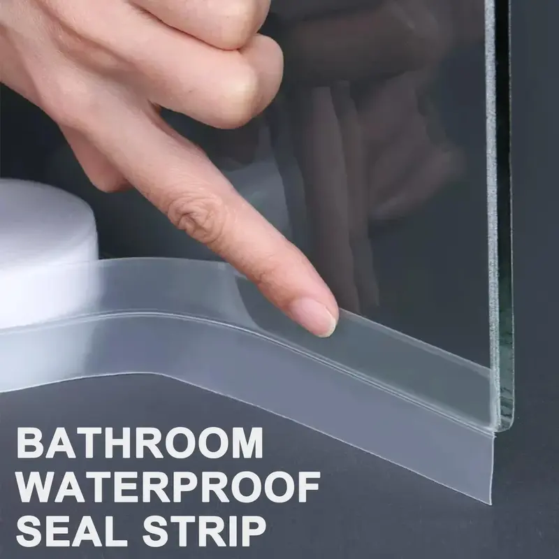 Lentorgi Seal Insulation Tape Feet Clear Silicone Weather Stripping Door Seal Strips and Door Bottom Draft Barrier Strips for...