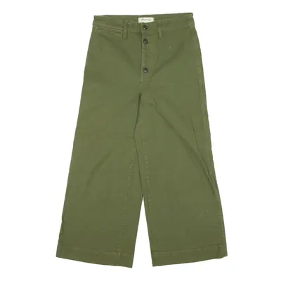 MADEWELL Cropped Y2K Jeans Green Denim Relaxed Wide-Leg Womens W27 L24
