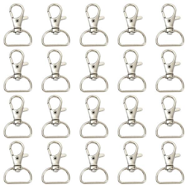 20Pcs Iron Swivel D Rings Lobster Claw Clasps