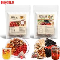 Kidney Tea, Eight Treasures Tea, and Blood Qi Tea Combo: Dual Formula to Replenish Kidney Energy and Blood, 1+1 Greater Than ...