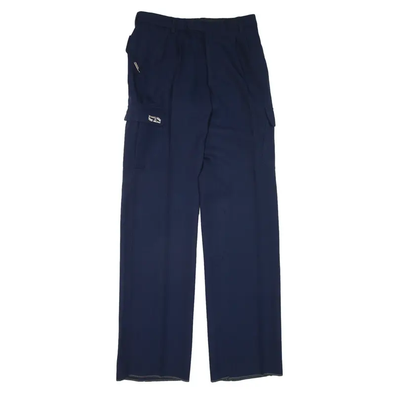 Cargo Workwear Trousers Blue Relaxed Straight Wool Mens W29 L35