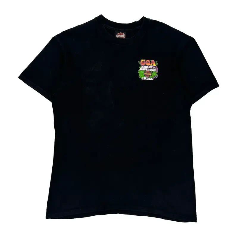 Goa Harley Davidson Graphic T-Shirt - Large Black Cotton