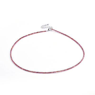 Natural Garnet Beaded Necklaces