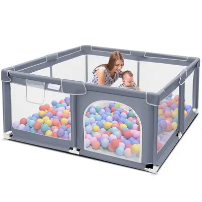 【Clearance Sale】Baby Playpen, Indoor&Outdoor Playard, Play Pens for Kid Activity Center, Sturdy Safety Baby Fence with Br...