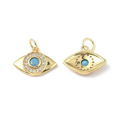 Brass Micro Pave Clear Cubic Zirconia Pendants