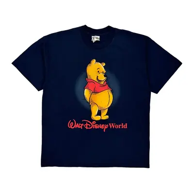 Winnie The Pooh Disney Graphic T-Shirt - Large Black Cotton