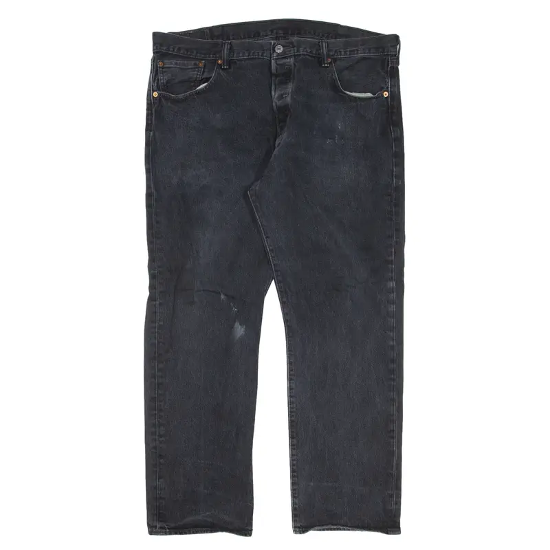 LEVI'S 501 Jeans Black Denim Regular Straight Mens W40 L30