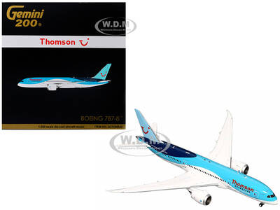 Boeing 787-8 Commercial Aircraft Thomson - TUI Airways Blue and White Gemini 200 Series 1/200 Diecast Model Airplane by G...