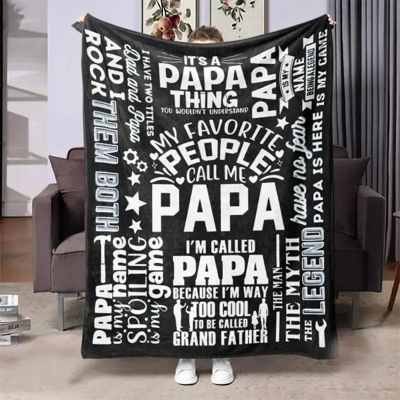 Letter Pattern Nap Blanket, 1 Count Soft Comfortable Warm Throw Blanket, Bedding Supplies for Home Office Travel, Gift Blanke...