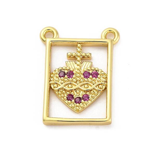 Brass Micro Pave Cubic Zirconia Pendants