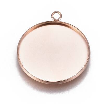 Ion Plating(IP) 304 Stainless Steel Pendant Cabochon Settings