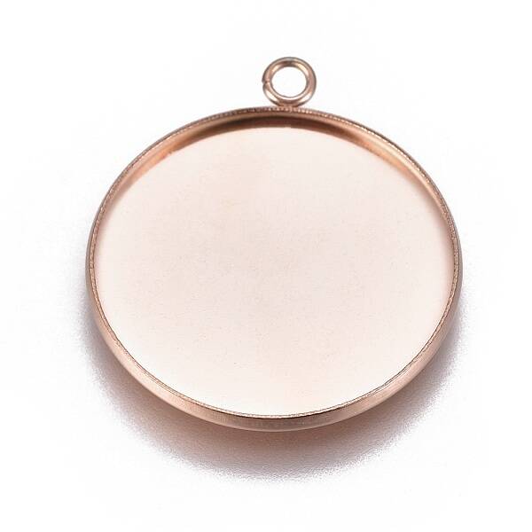 Ion Plating(IP) 304 Stainless Steel Pendant Cabochon Settings