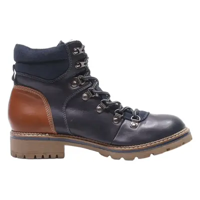 LANDROVER Lace-Up Boots Blue Leather Womens UK 7