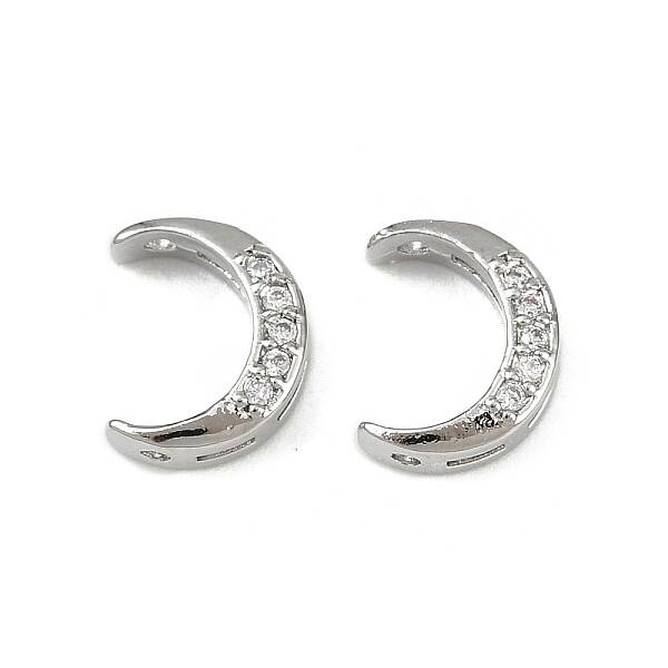 Brass Clear Cubic Zirconia Beads