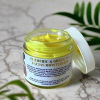 Turmeric & Green tea Facial moisturizer with Hyaluronic acid, shea butter, squalane oil - Organic skincare for Skin Repair Hy...