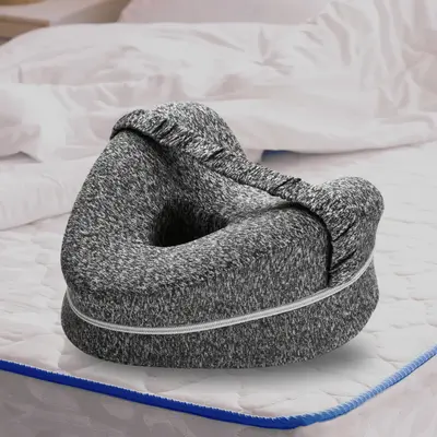 Leg Pillow, Ergonomic Side Sleeping Pillows, Memory Foam Knee Pillow With Strap For Side Sleeper, Leg Support Cushion With Re...