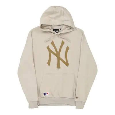 New York Yankees New Era MLB Hoodie - Small Beige Cotton Blend