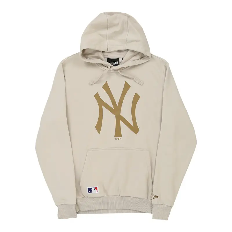 New York Yankees New Era MLB Hoodie - Small Beige Cotton Blend