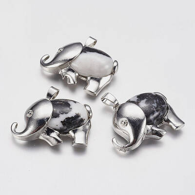Natural Zebra Jasper Pendants