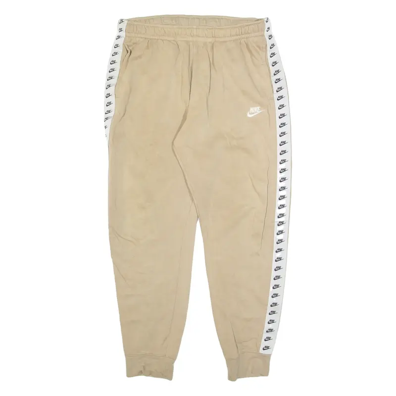 NIKE Mens Joggers Beige Tapered L W32 L30