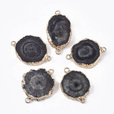 Natural Druzy Agate Links connectors