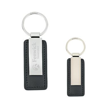 250 Promotional Leatherette Key Tag - Split Ring