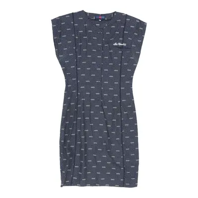 Les Copains Sheath Dress - Small Navy Cotton