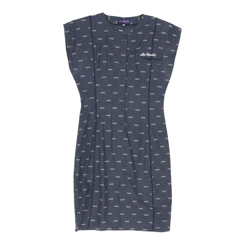 Les Copains Sheath Dress - Small Navy Cotton
