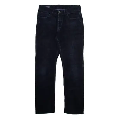 TOMMY HILFIGER Mens Corduroy Trousers Blue Regular Straight W34 L32