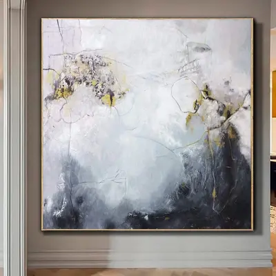 Abstract  Contemporary Art Painting Large Oil Painting Original Canvas Gold Wall Art Canvas | SOMEWHERE IN THE HEAVEN