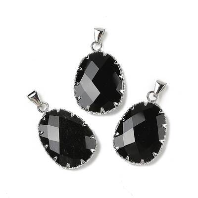 Natural Obsidian Pendants