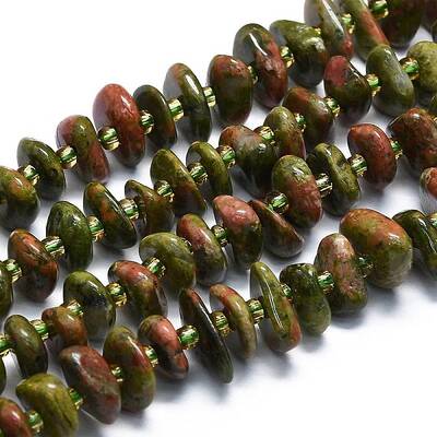 Natural Unakite Beads Strands
