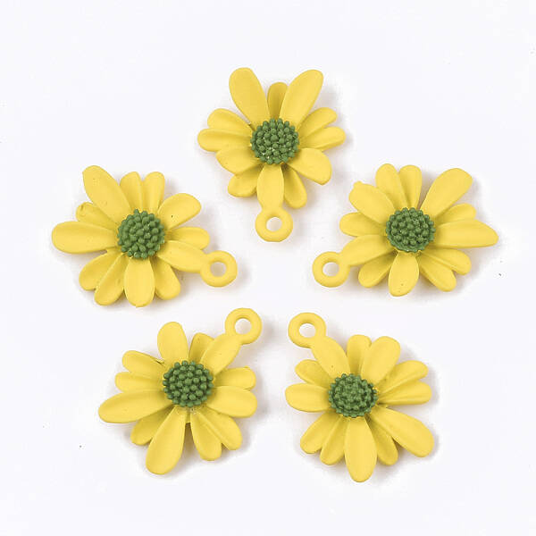 Spray Painted Alloy Pendants