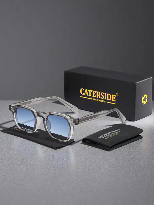 Unisex Vintage Tinted Lens Modern Sunglasses, Trendy Casual Sunglasses for Travel Use, Fashion Accessories