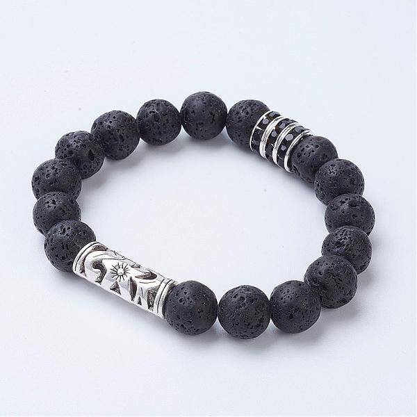 Natural Lava Rock Stretch Bracelets