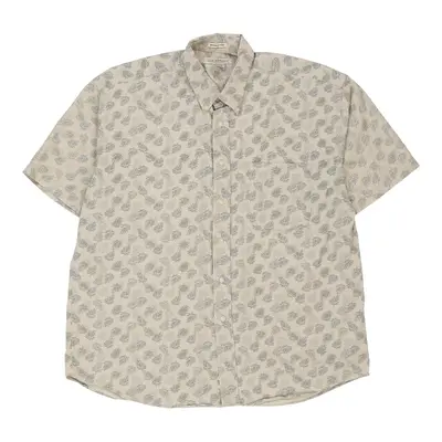 Natural Issue Hawaiian Shirt - XL Cream Cotton