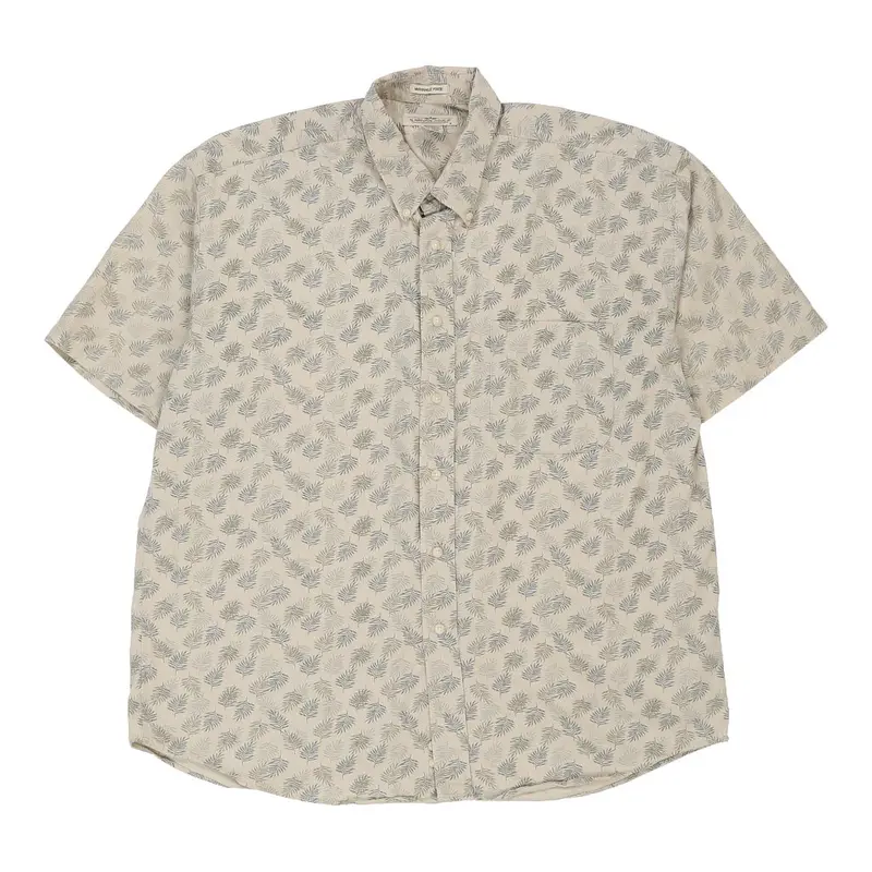 Natural Issue Hawaiian Shirt - XL Cream Cotton