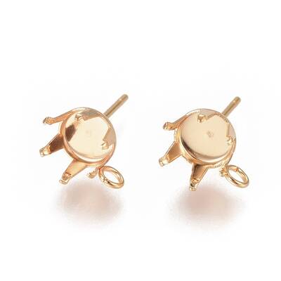 304 Stainless Steel Post Stud Earring Settings