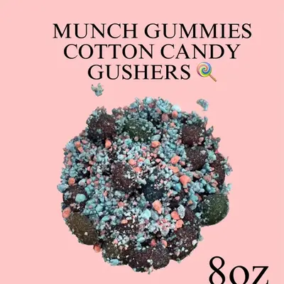 Munch Gummies ~ cotton ,snack , fruit guish