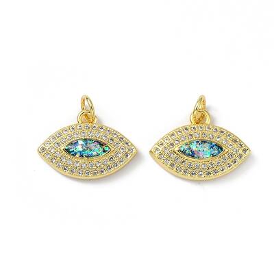 Brass Micro Pave Cubic Zirconia Pendants