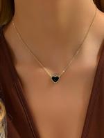 Simple Love Heart Shaped Matching Pendant Necklace for Women for Gift, Heart Charm Necklace, Stainless Steel Jewelry, Casual ...