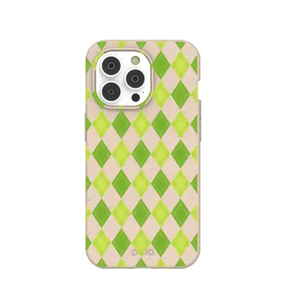 Seashell Argyle iPhone 14 Pro Case