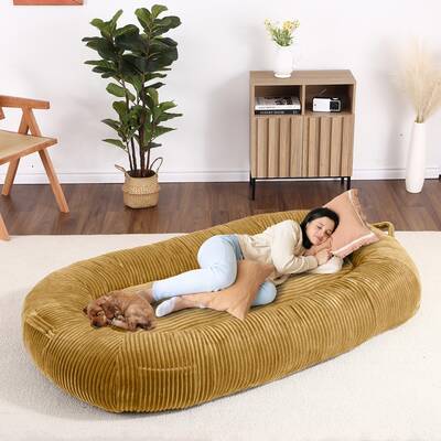 Garvee Dog Bed for Adult, Human Size Giant Dog Bed for Men and Women, 71”x48”x14” Human Dog Lazy Sofa Bed for People an...