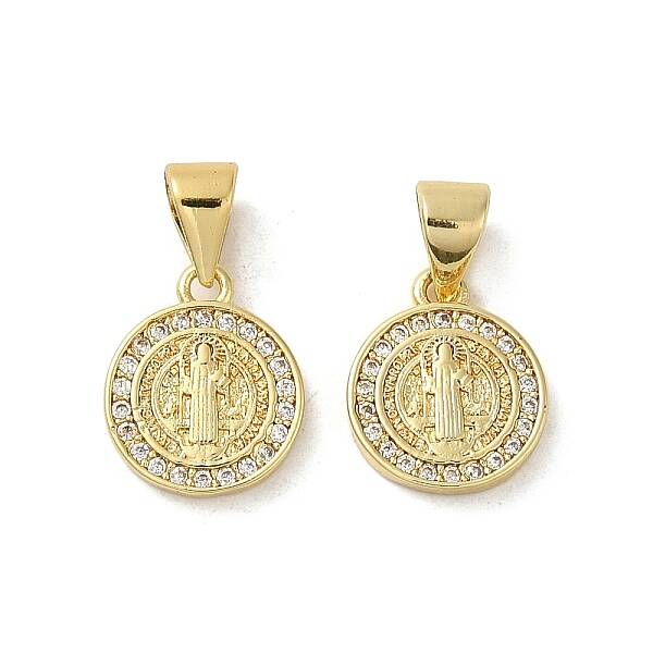 Rack Plating Brass with Cubic Zirconia Pendant